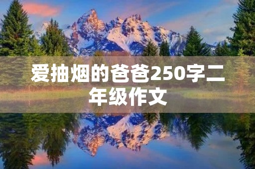 爱抽烟的爸爸250字二年级作文