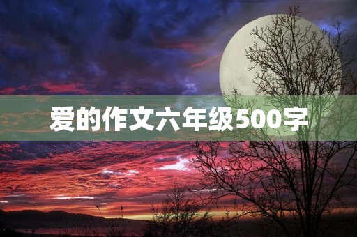 爱的作文六年级500字 爱的作文六年级500字