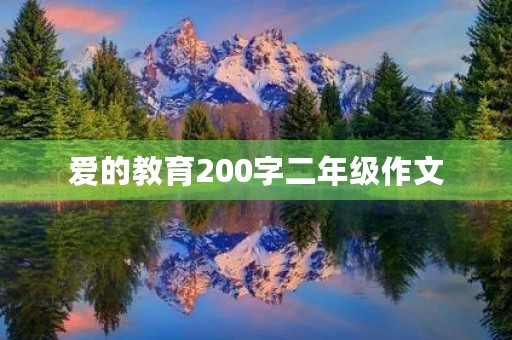 爱的教育200字二年级作文