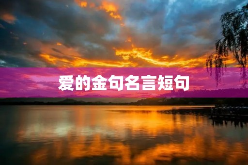 爱的金句名言短句(只字不提爱,句句都是爱) 爱的金句名言短句(只字不提爱,句句都是爱)