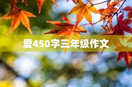爱450字三年级作文 爱450字三年级作文