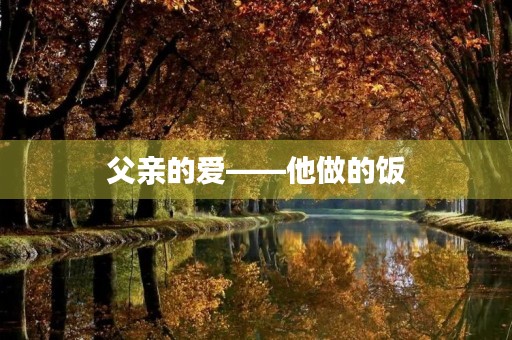 父亲的爱——他做的饭
