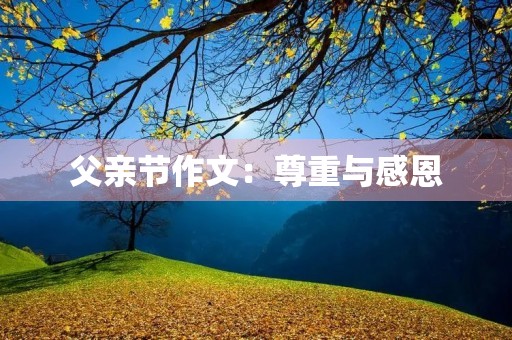 父亲节作文：尊重与感恩