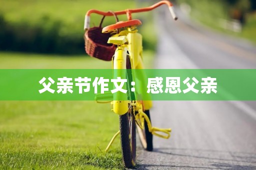 父亲节作文：感恩父亲，我们一起成长