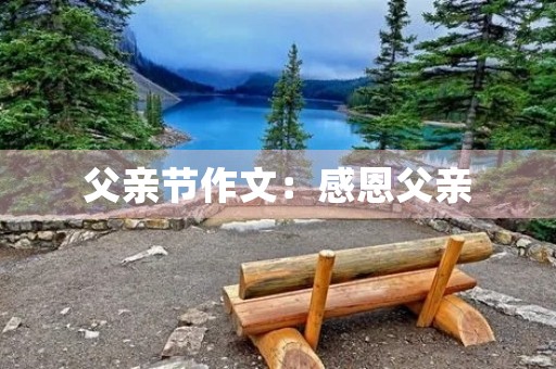 父亲节作文:感恩父亲,用心呵护