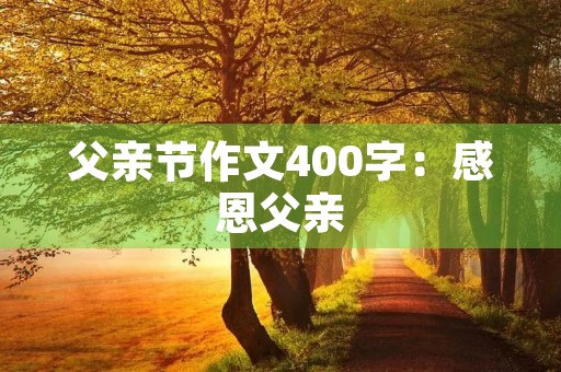 父亲节作文400字:感恩父亲,我们的英雄 父亲节作文400字:感恩父亲,我们的英雄