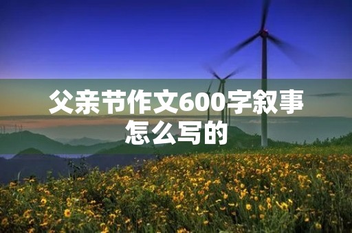 父亲节作文600字叙事怎么写的