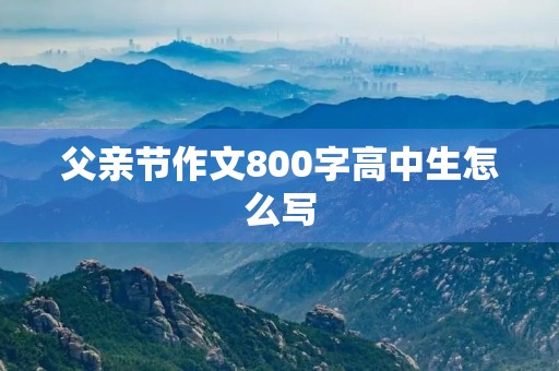 父亲节作文800字高中生怎么写