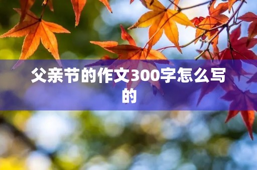 父亲节的作文300字怎么写的 父亲节的作文300字怎么写的
