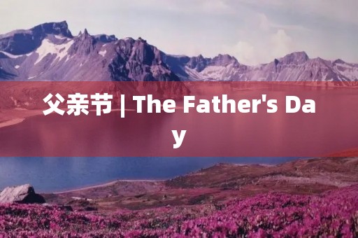 父亲节 | The Father's Day