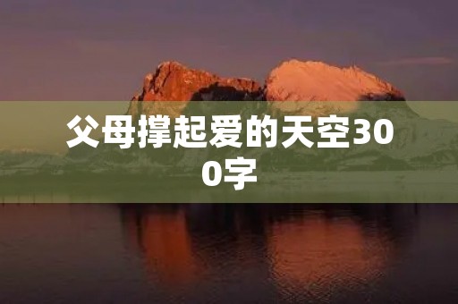 父母撑起爱的天空300字