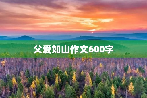 父爱如山作文600字 父爱如山作文600字