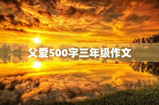 父爱500字三年级作文 父爱500字三年级作文