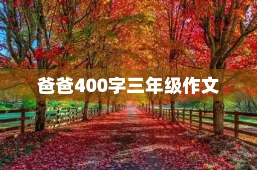 爸爸400字三年级作文 爸爸400字三年级作文