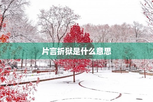 片言折狱是什么意思 片言折狱是什么意思
