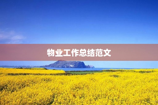 物业工作总结范文