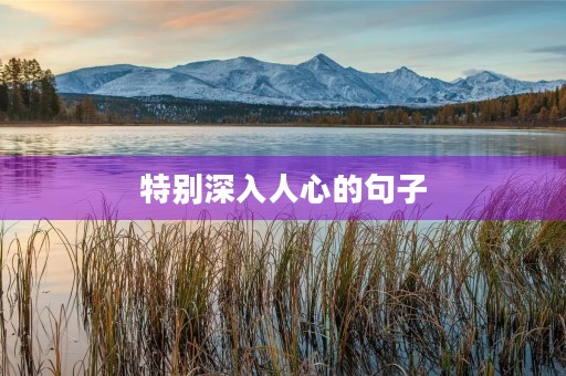特别深入人心的句子(灵魂入骨的唯美句子) 特别深入人心的句子(灵魂入骨的唯美句子)