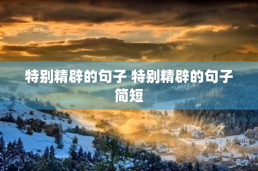 特别精辟的句子 特别精辟的句子简短
