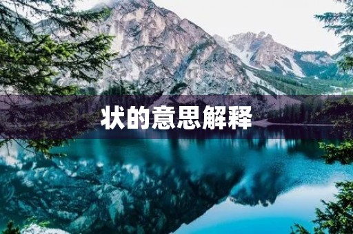 状的意思解释(状)