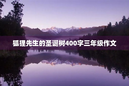 狐狸先生的圣诞树400字三年级作文