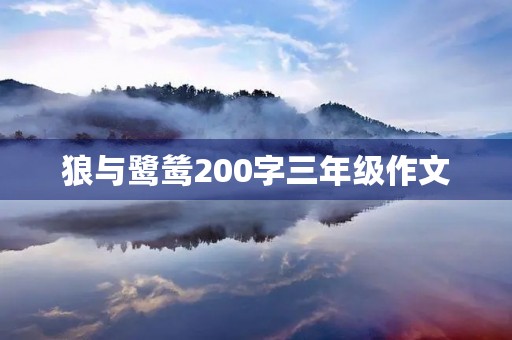 狼与鹭鸶200字三年级作文
