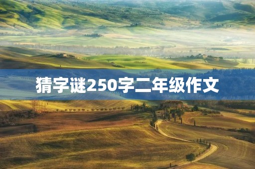猜字谜250字二年级作文