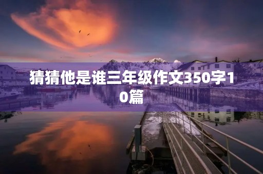 猜猜他是谁三年级作文350字10篇