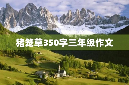 猪笼草350字三年级作文 猪笼草350字三年级作文