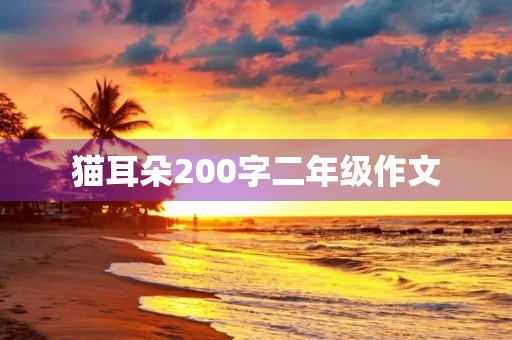 猫耳朵200字二年级作文