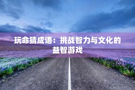 玩命猜成语：挑战智力与文化的益智游戏