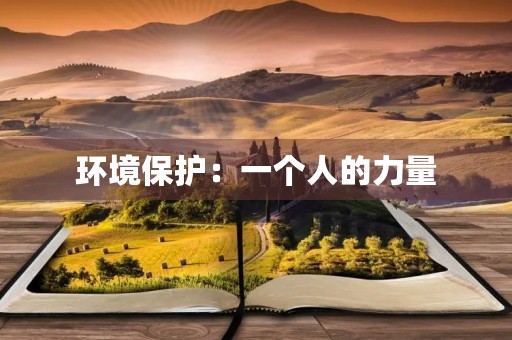 环境保护：一个人的力量