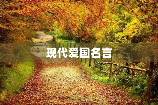 现代爱国名言(现代爱国名言名句)