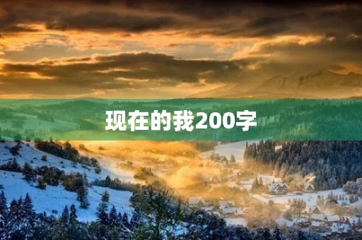 现在的我200字 现在的我200字