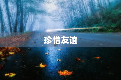 珍惜友谊，不负青春
