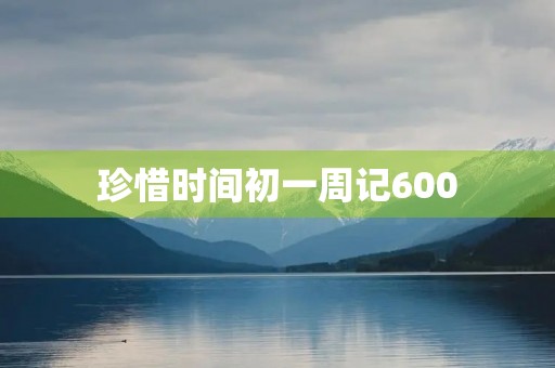 珍惜时间初一周记600