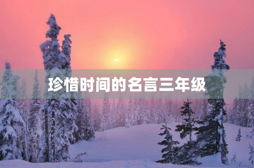 珍惜时间的名言三年级(珍惜时间的名言三年级人无) 珍惜时间的名言三年级(珍惜时间的名言三年级人无)