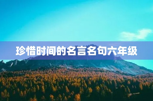 珍惜时间的名言名句六年级(珍惜时间的名言名句六年级简短)