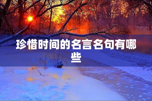 珍惜时间的名言名句有哪些，珍惜时间的名言名句有哪些一年级