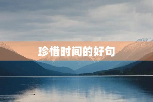 珍惜时间的好句，珍惜时间的好句好段