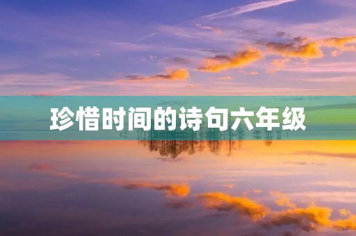 珍惜时间的诗句六年级(珍惜时间的诗句六年级以内匆匆的句子)