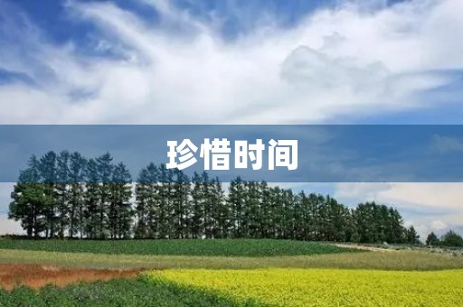 珍惜时间,做好每一件事 珍惜时间,做好每一件事