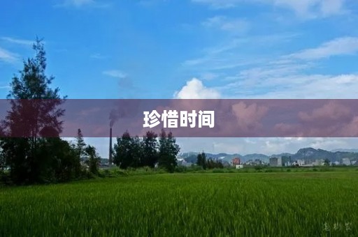 珍惜时间,珍惜机会 珍惜时间,珍惜机会