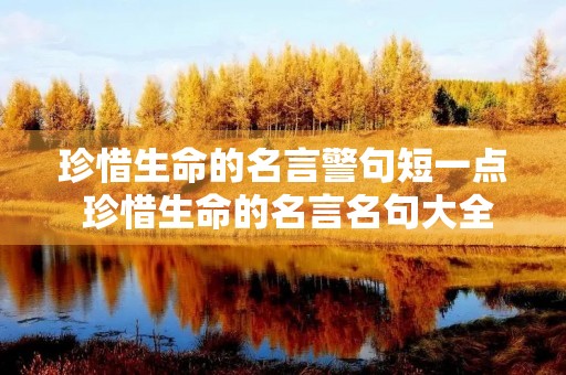 珍惜生命的名言警句短一点 珍惜生命的名言名句大全 珍惜生命的名言警句短一点 珍惜生命的名言名句大全