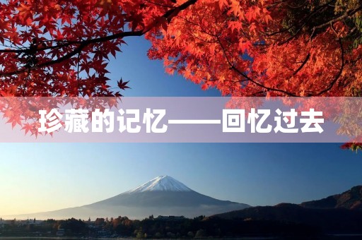 珍藏的记忆——回忆过去，珍藏未来