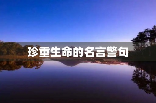 珍重生命的名言警句，珍重生命的名言警句大全