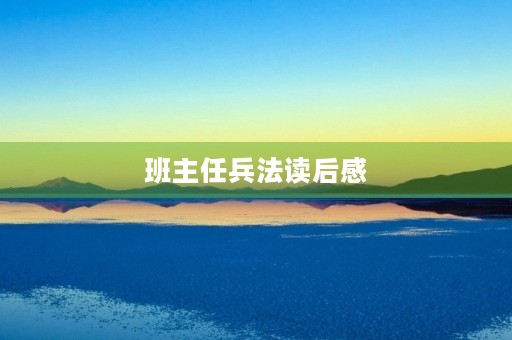 班主任兵法读后感 班主任兵法读后感