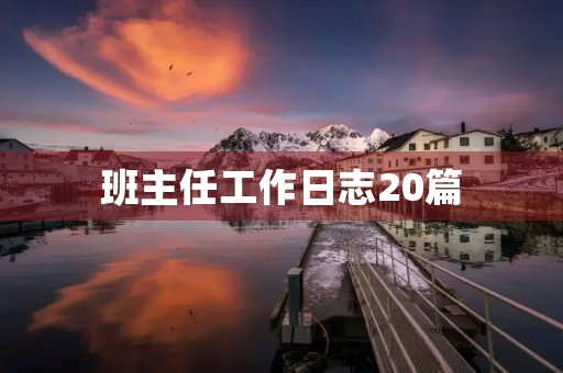 班主任工作日志20篇(班主任简短工作日志)