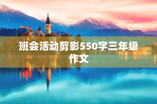班会活动剪影550字三年级作文
