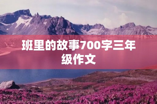 班里的故事700字三年级作文 班里的故事700字三年级作文