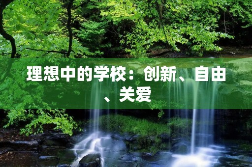理想中的学校：创新、自由、关爱